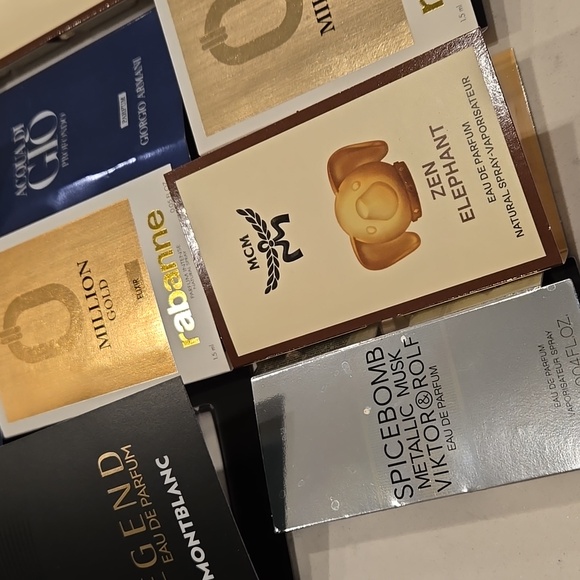 New Never Used Assorted Mens Set MONTBLANC MILLION GOLD MCM SPICEBOMB VERSACE MK - Picture 2 of 4